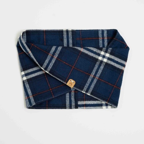 Handmade Other - Large Flannel Dog Bandana Infinity Scarf for Medium to Large Breeds